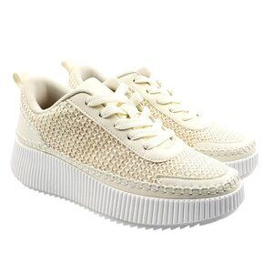 Berness Woven Lace-Up Platform Sneakers - Size 7